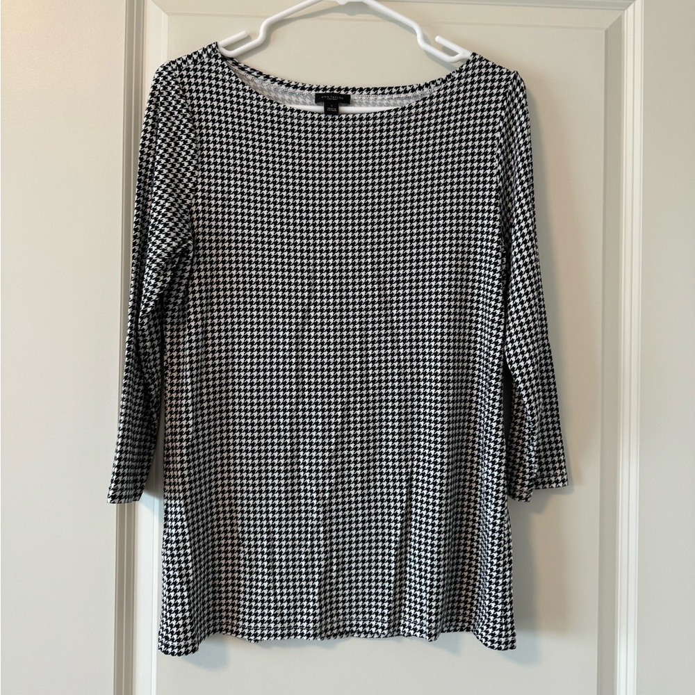 Ann Taylor Factory Houndstooth Long Sleeve